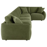 Elysia Green 6-piece Chenille Upholstered Modular Sectional Sofa - Ornate Home