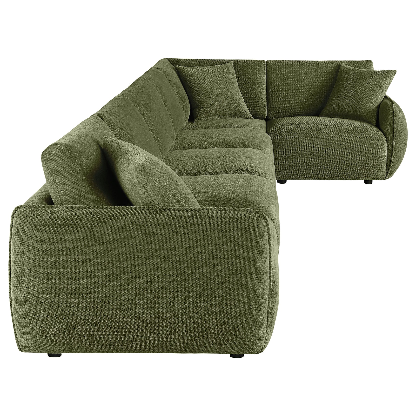 Elysia Green 6-piece Chenille Upholstered Modular Sectional Sofa - Ornate Home