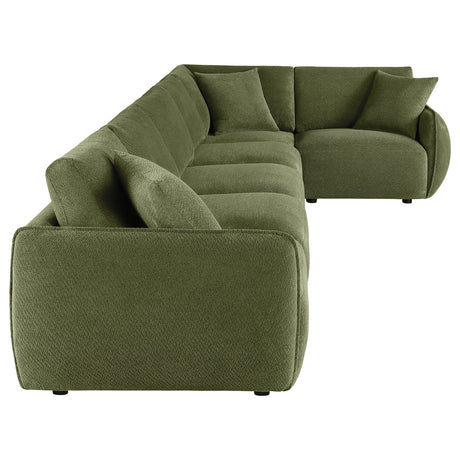 Elysia Green 6-piece Chenille Upholstered Modular Sectional Sofa - Ornate Home