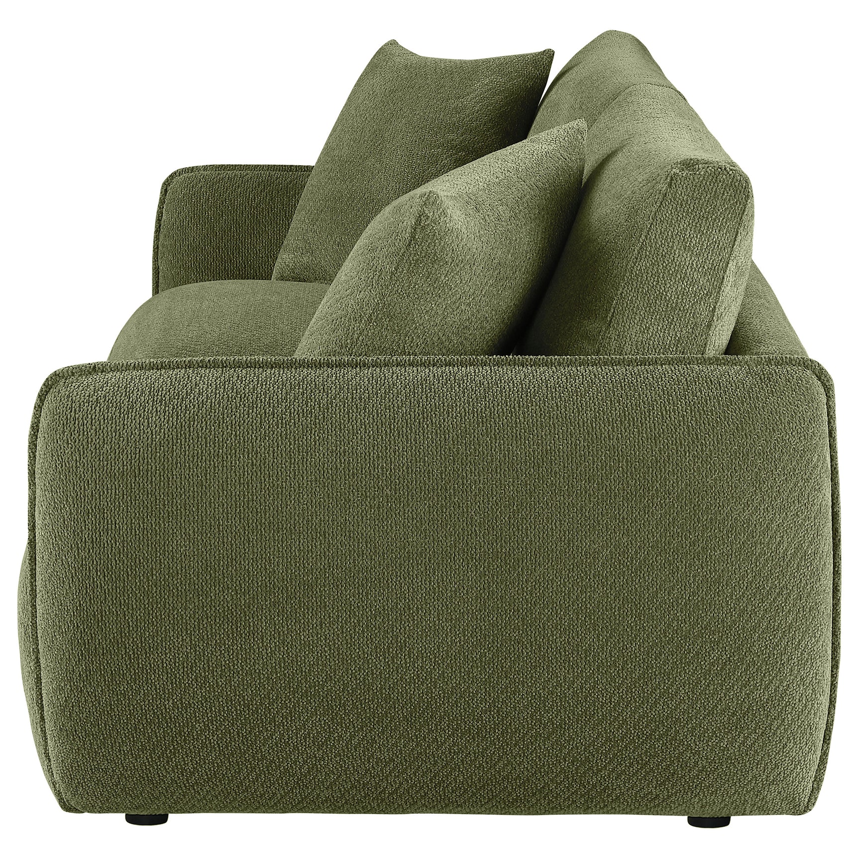 Elysia Green Chenille Upholstered Modular Lounge Loveseat - Ornate Home