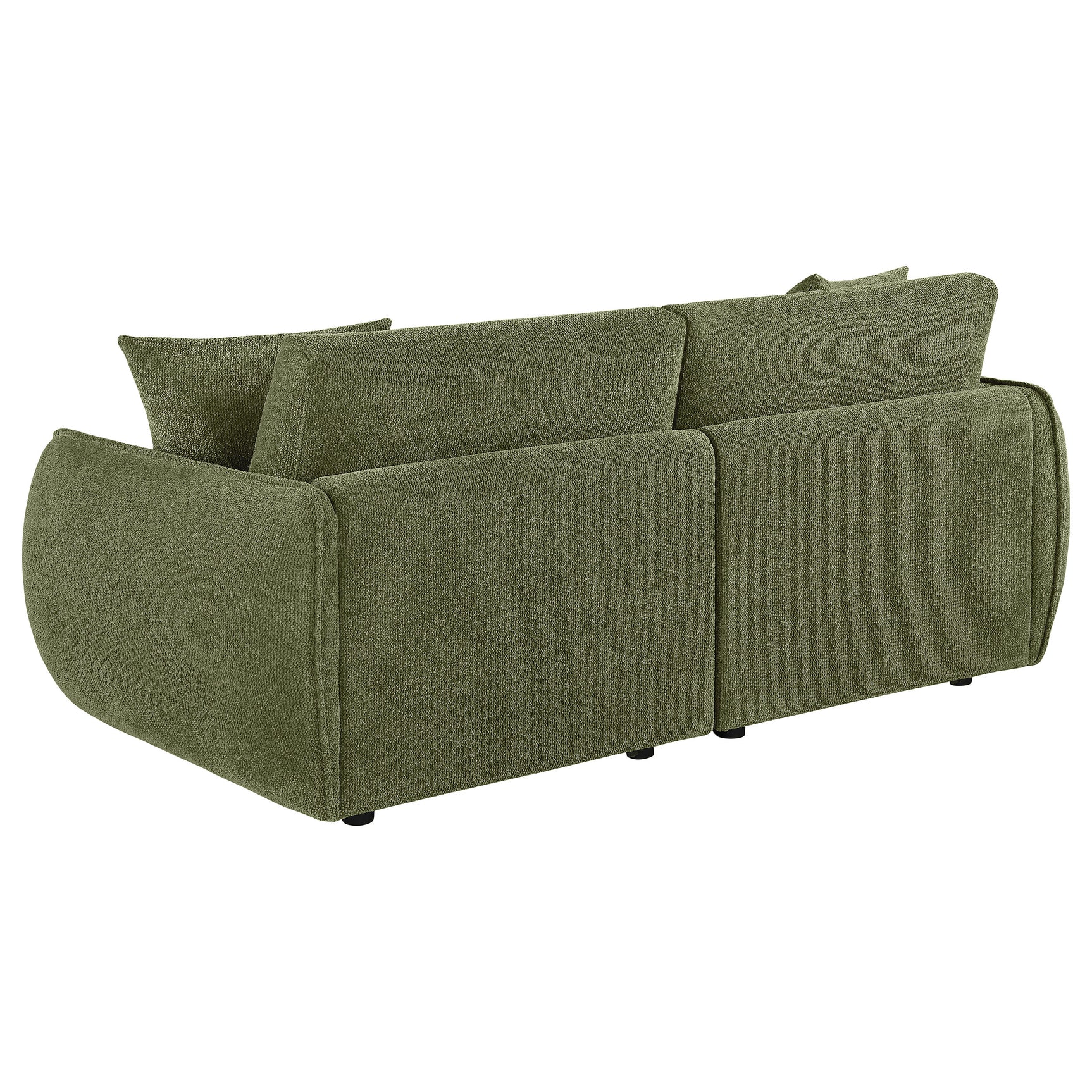 Elysia Green Chenille Upholstered Modular Lounge Loveseat - Ornate Home