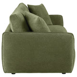 Elysia Green Chenille Upholstered Modular Lounge Loveseat - Ornate Home
