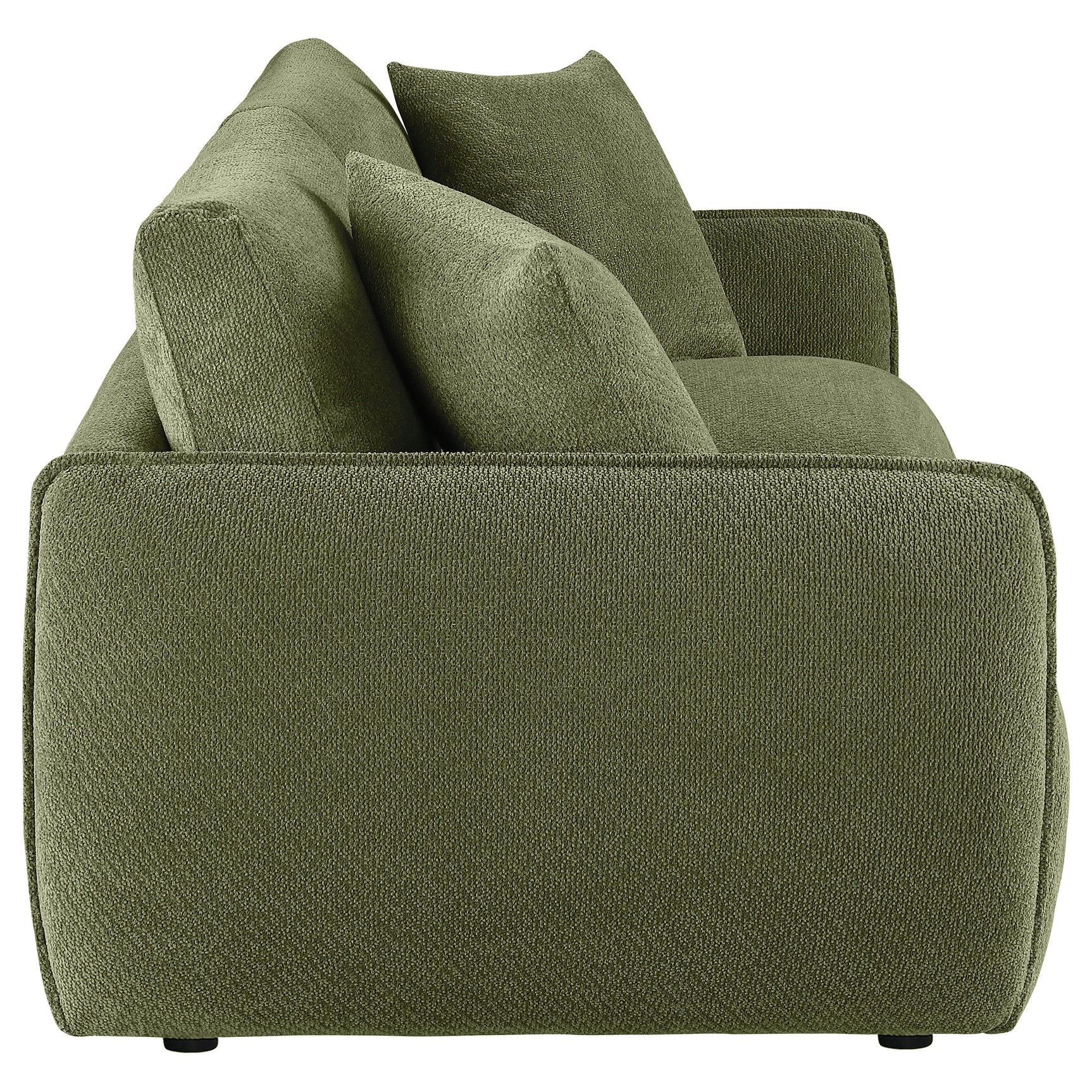 Elysia Green Chenille Upholstered Modular Lounge Loveseat - Ornate Home