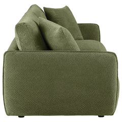 Elysia Green Chenille Upholstered Modular Lounge Loveseat - Ornate Home