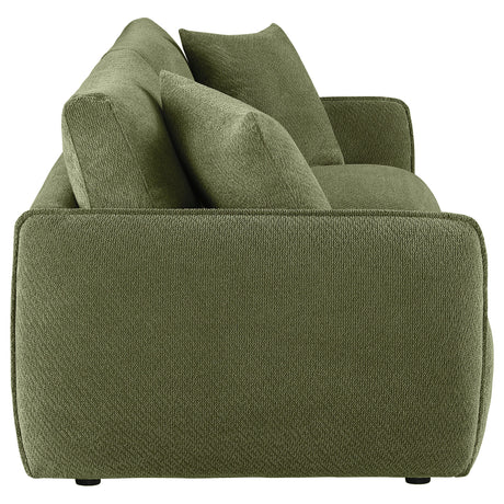 Elysia Green Chenille Upholstered Modular Lounge Loveseat - Ornate Home