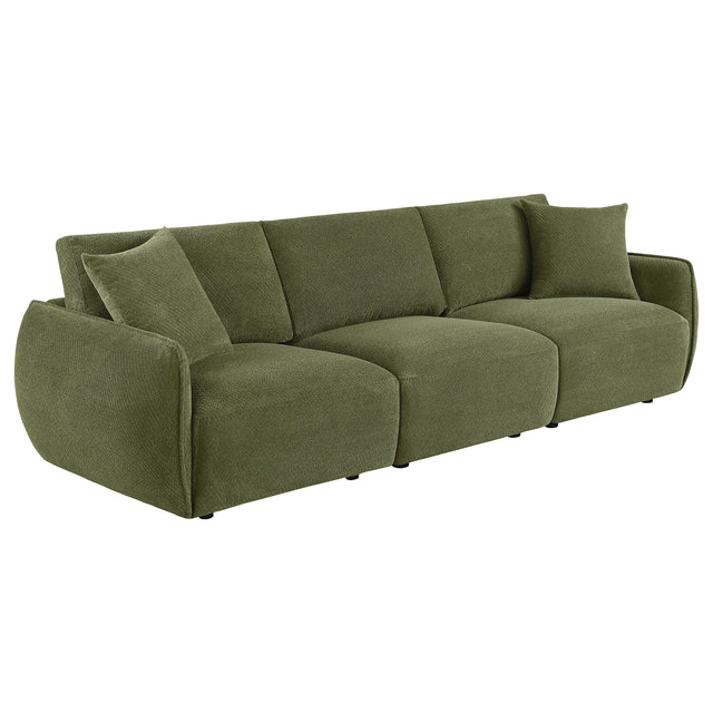 Elysia Green Chenille Upholstered Modular Lounge Sofa - Ornate Home
