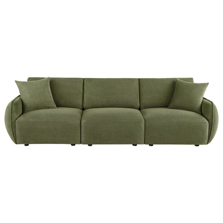 Elysia Green Chenille Upholstered Modular Lounge Sofa - Ornate Home