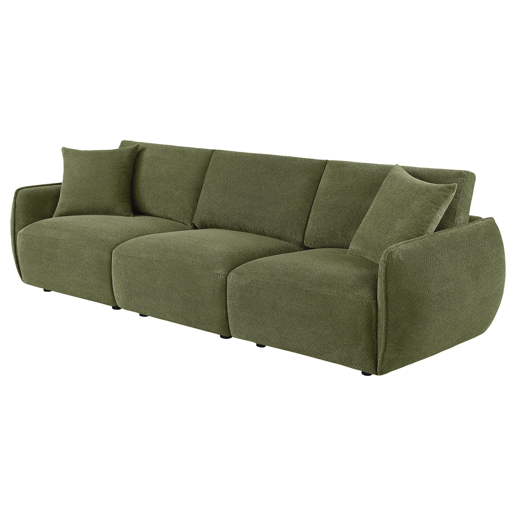 Elysia Green Chenille Upholstered Modular Lounge Sofa - Ornate Home