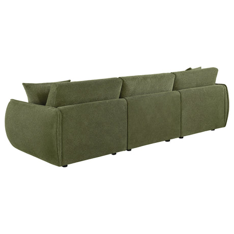 Elysia Green Chenille Upholstered Modular Lounge Sofa - Ornate Home
