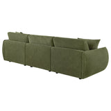 Elysia Green Chenille Upholstered Modular Lounge Sofa - Ornate Home