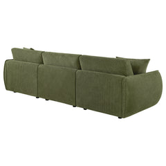 Elysia Green Chenille Upholstered Modular Lounge Sofa - Ornate Home