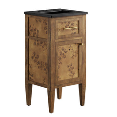 Elysian Black/Brown 18" Wood Bathroom Vanity - Ornate Home