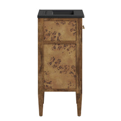 Elysian Black/Brown 18" Wood Bathroom Vanity - Ornate Home