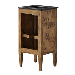 Elysian Black/Brown 18" Wood Bathroom Vanity - Ornate Home
