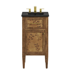 Elysian Black/Brown 18" Wood Bathroom Vanity - Ornate Home