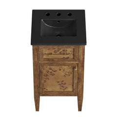 Elysian Black/Brown 18" Wood Bathroom Vanity - Ornate Home
