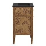 Elysian Black/Brown 24" Wood Bathroom Vanity - Ornate Home