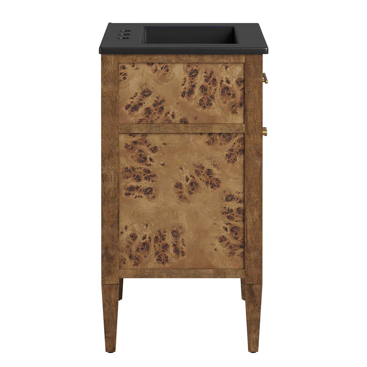 Elysian Black/Brown 24" Wood Bathroom Vanity - Ornate Home