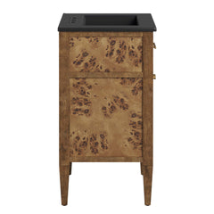 Elysian Black/Brown 24" Wood Bathroom Vanity - Ornate Home