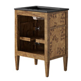 Elysian Black/Brown 24" Wood Bathroom Vanity - Ornate Home
