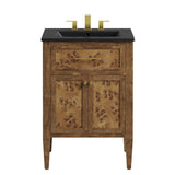 Elysian Black/Brown 24" Wood Bathroom Vanity - Ornate Home