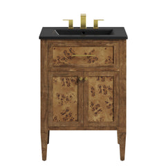 Elysian Black/Brown 24" Wood Bathroom Vanity - Ornate Home