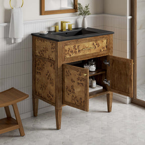 Elysian Black/Brown 30" Wood Bathroom Vanity - Ornate Home