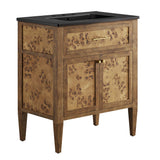 Elysian Black/Brown 30" Wood Bathroom Vanity - Ornate Home