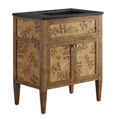 Elysian Black/Brown 30" Wood Bathroom Vanity - Ornate Home