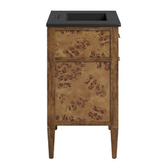 Elysian Black/Brown 30" Wood Bathroom Vanity - Ornate Home