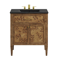 Elysian Black/Brown 30" Wood Bathroom Vanity - Ornate Home
