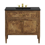 Elysian Black/Brown 36" Wood Bathroom Vanity - Ornate Home
