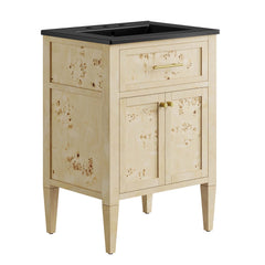 Elysian Black/Burl 24" Wood Bathroom Vanity - Ornate Home