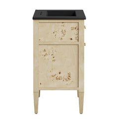 Elysian Black/Burl 24" Wood Bathroom Vanity - Ornate Home