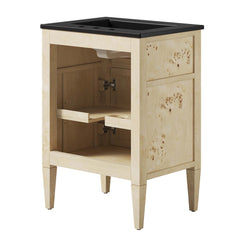 Elysian Black/Burl 24" Wood Bathroom Vanity - Ornate Home