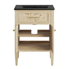 Elysian Black/Burl 24" Wood Bathroom Vanity - Ornate Home