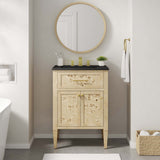 Elysian Black/Burl 24" Wood Bathroom Vanity - Ornate Home