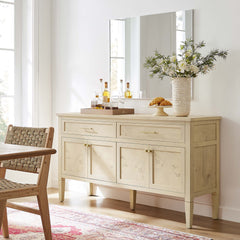 Elysian Bleached Burl 62" Wood Sideboard - Ornate Home