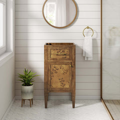 Elysian Brown 18" Wood Bathroom Vanity Cabinet (Sink Basin Not Included) - Ornate Home