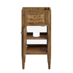 Elysian Brown 18" Wood Bathroom Vanity Cabinet (Sink Basin Not Included) - Ornate Home