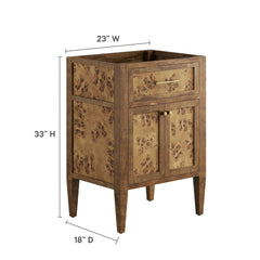 Elysian Brown 24" Wood Bathroom Vanity Cabinet (Sink Basin Not Included) - Ornate Home