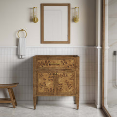Elysian Brown 30" Bathroom Vanity Cabinet (Sink Basin Not Included) - Ornate Home