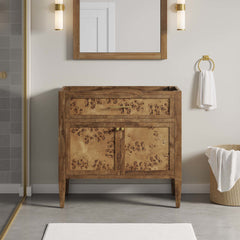 Elysian Brown 36" Wood Bathroom Vanity Cabinet (Sink Basin Not Included) - Ornate Home