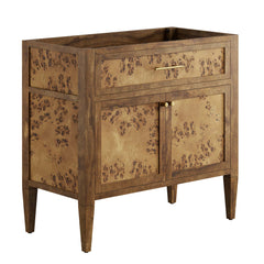 Elysian Brown 36" Wood Bathroom Vanity Cabinet (Sink Basin Not Included) - Ornate Home