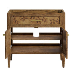 Elysian Brown 36" Wood Bathroom Vanity Cabinet (Sink Basin Not Included) - Ornate Home