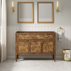Elysian Brown 48" Wood Bathroom Vanity Cabinet (Sink Basin Not Included) - Ornate Home