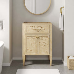 Elysian Burgundy 24" Wood Bathroom Vanity Cabinet (Sink Basin Not Included) - Ornate Home
