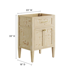 Elysian Burgundy 24" Wood Bathroom Vanity Cabinet (Sink Basin Not Included) - Ornate Home