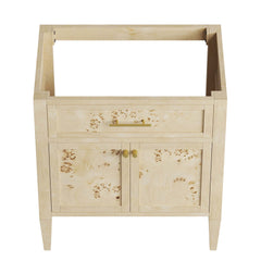 Elysian Burgundy 30" Bathroom Vanity Cabinet (Sink Basin Not Included) - Ornate Home