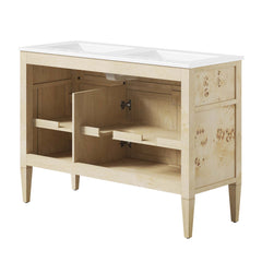 Elysian Burl 48" Double Sink Bathroom Vanity - Ornate Home